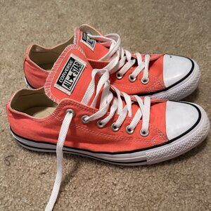 Converse Pink and White Lace-Up Sneakers